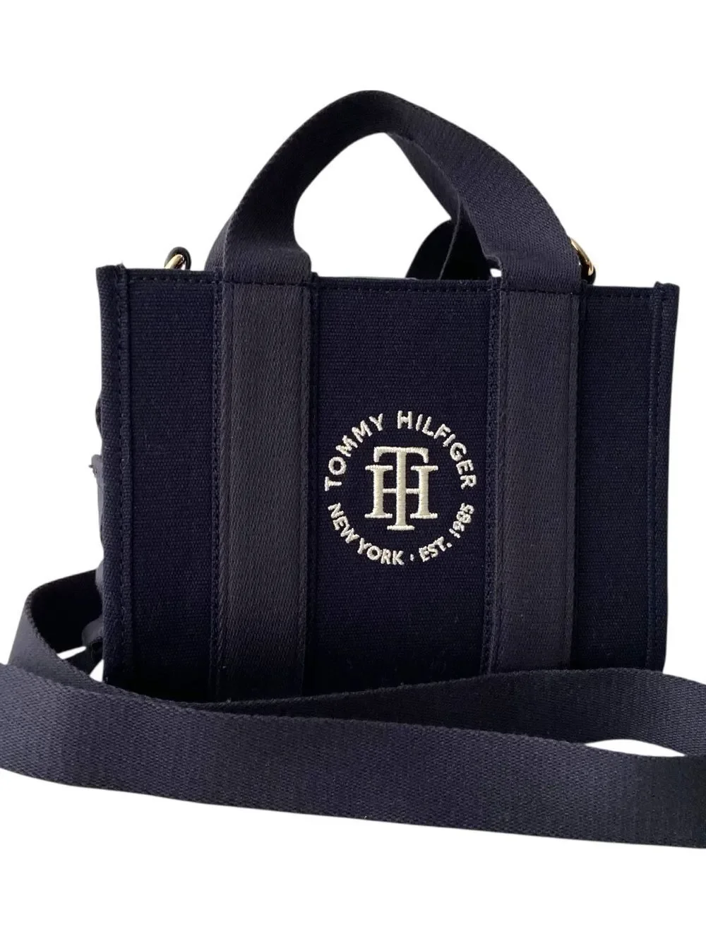 NWT Tommy Hilfiger Navy Blue Crossbody Mini Tote with Logo